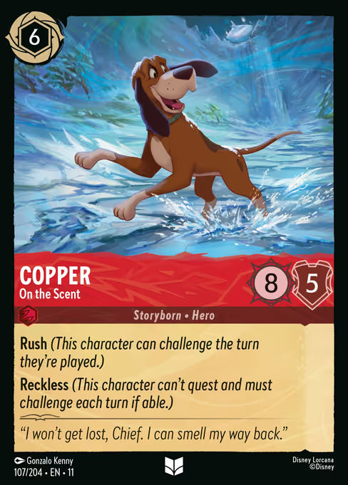 Copper - On the Scent Disney Lorcana card