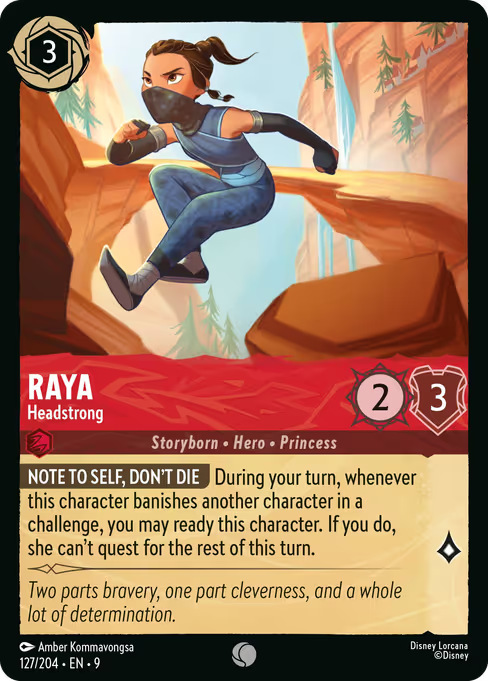 Raya - Headstrong Disney Lorcana card