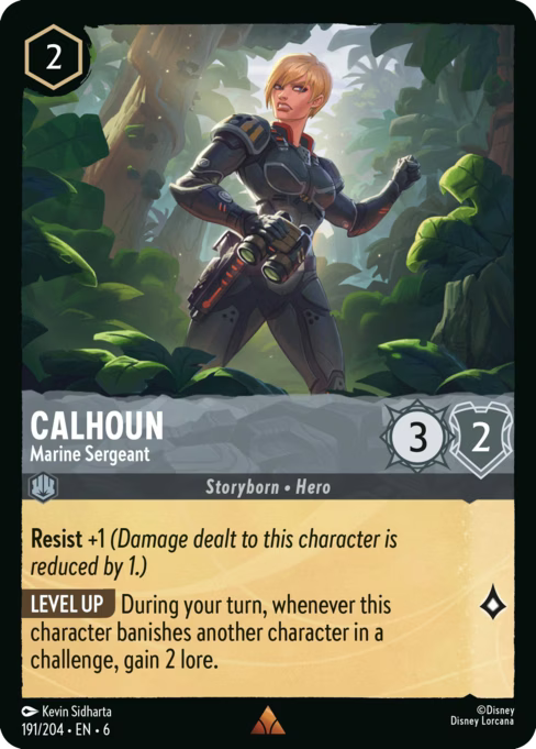 Calhoun - Marine Sergeant Disney Lorcana card