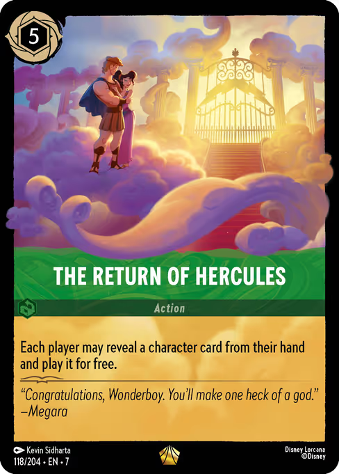 The Return of Hercules Disney Lorcana card