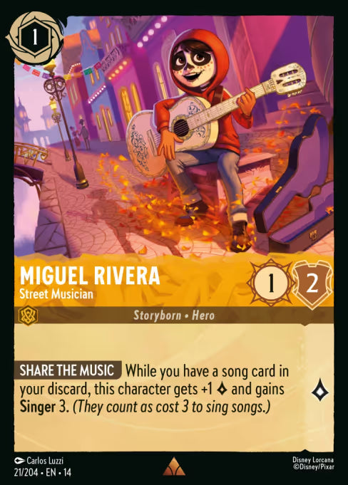 Miguel Rivera - Street Musician Disney Lorcana card