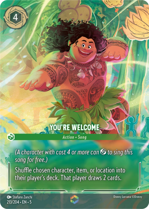 You're Welcome Disney Lorcana card