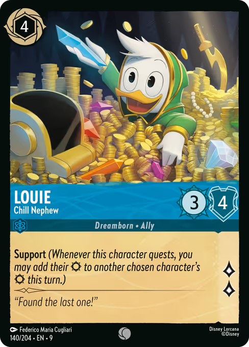 Louie - Chill Nephew Disney Lorcana card