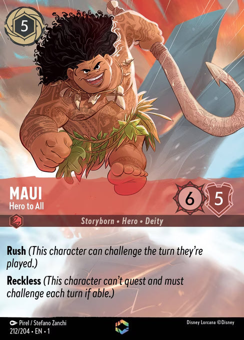 Maui - Hero to All Disney Lorcana card
