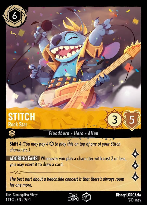 Stitch - Rock Star Disney Lorcana card