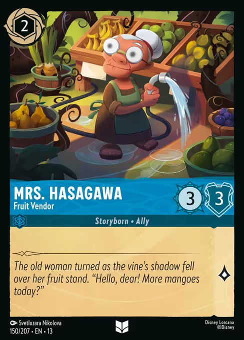 Mrs. Hasagawa - Fruit Vendor Disney Lorcana card
