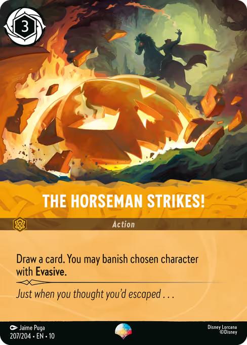 The Horseman Strikes! Disney Lorcana card