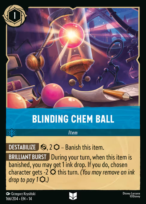 Blinding Chem Ball Disney Lorcana card