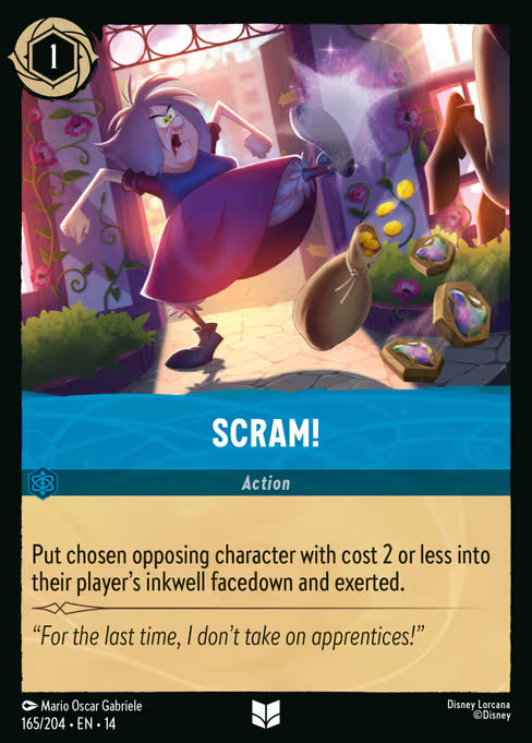 Scram! Disney Lorcana card