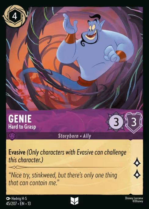 Genie - Hard to Grasp Disney Lorcana card