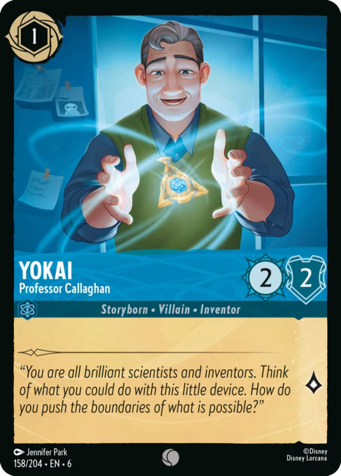 Yokai - Professor Callaghan Disney Lorcana card