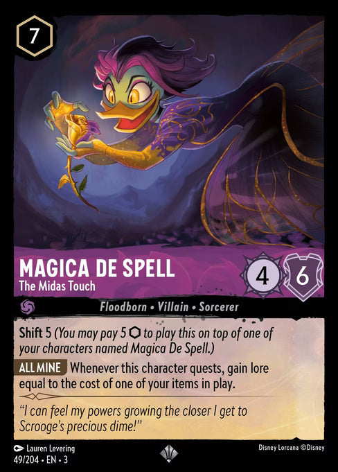 Magica De Spell - The Midas Touch Disney Lorcana card