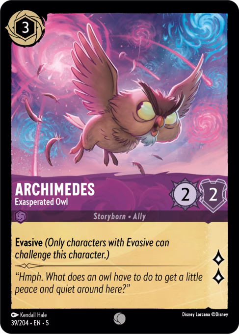 Archimedes - Exasperated Owl Disney Lorcana card