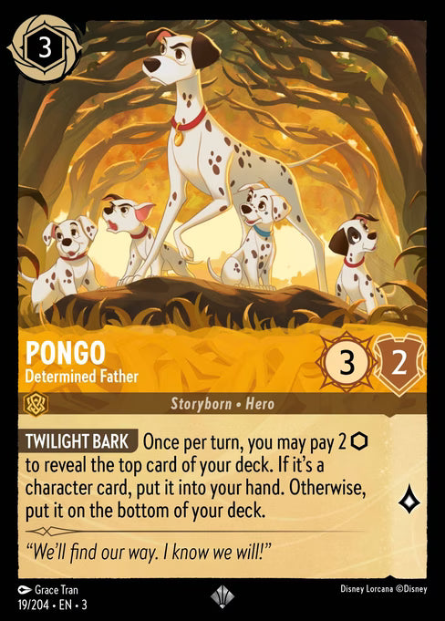 Pongo - Determined Father Disney Lorcana card