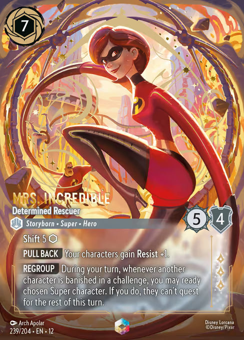 Mrs. Incredible - Determined Rescuer Disney Lorcana card