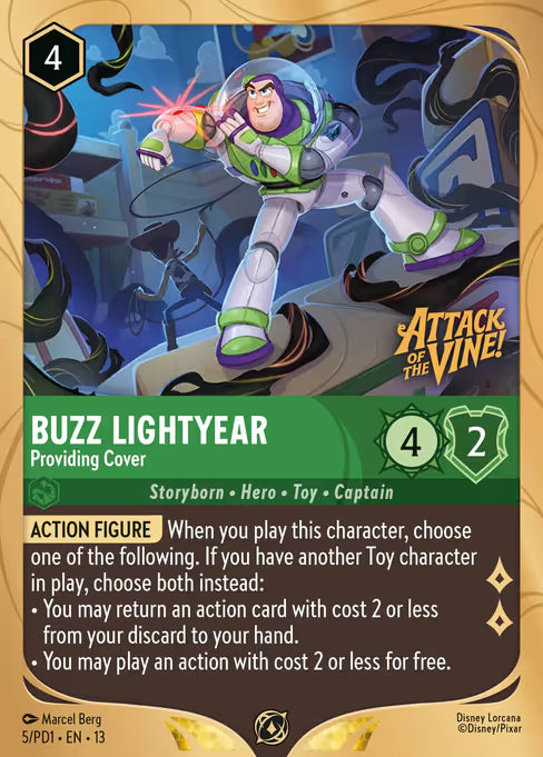 Buzz Lightyear - Providing Cover Disney Lorcana card
