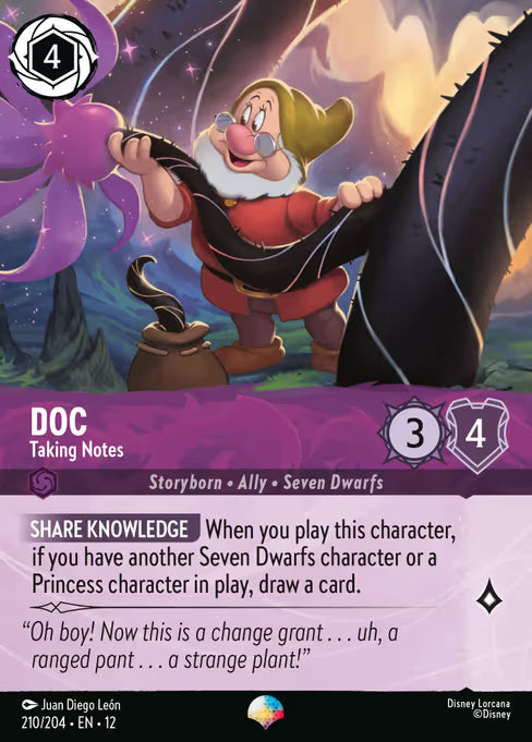 Doc - Taking Notes Disney Lorcana card