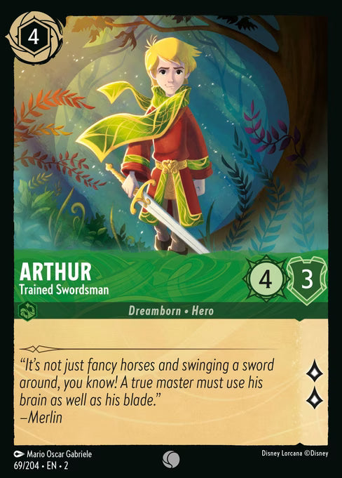 Arthur - Trained Swordsman Disney Lorcana card