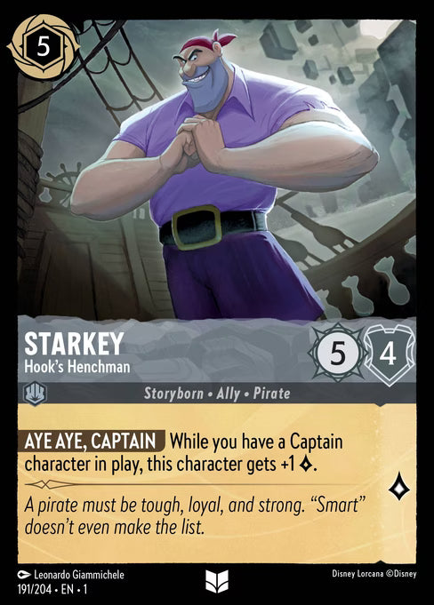 Starkey - Hook's Henchman Disney Lorcana card