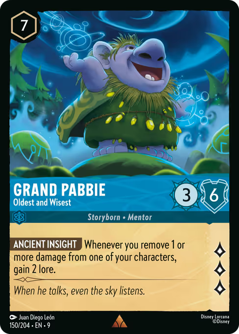 Grand Pabbie - Oldest and Wisest Disney Lorcana card