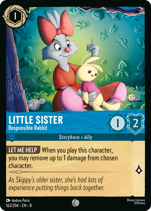Little Sister - Responsible Rabbit Disney Lorcana card