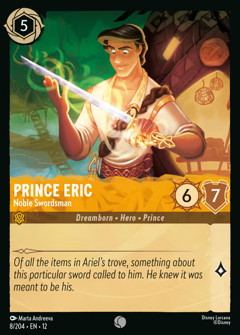 Prince Eric - Noble Swordsman Disney Lorcana card