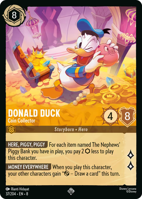 Donald Duck - Coin Collector Disney Lorcana card