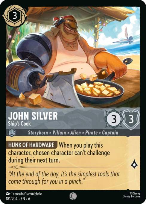 John Silver - Ship's Cook Disney Lorcana card