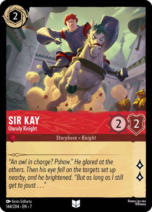 Sir Kay - Unruly Knight Disney Lorcana card