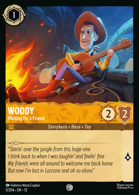 Woody - Waiting for a Friend Disney Lorcana card