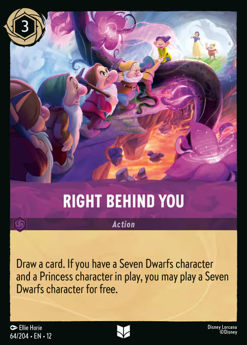 Right Behind You Disney Lorcana card